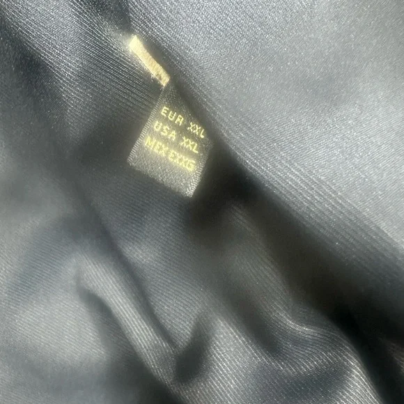 Massimo Dutti Black Nappa Leather Bomber Moto Jacket XXL Euro Style - Picture 11 of 16